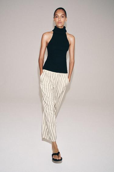 ZW COLLECTION STRIPED PYJAMA-STYLE TROUSERS - Stripes by Zara