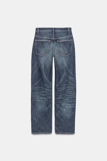 JEANS TRF BOYFRIEND TIRO MEDIO - Marino de Zara