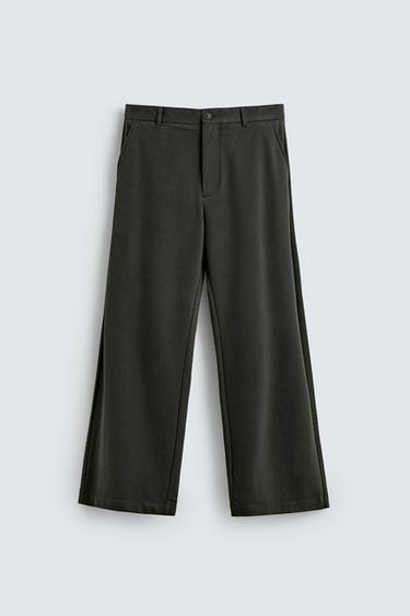 LOOSE-FITTING RELAXED FIT TROUSERS - Grey green by Zara