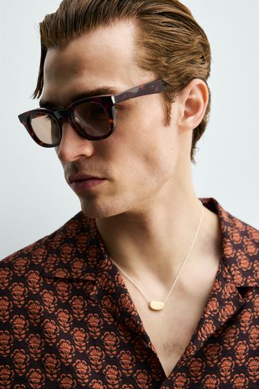 FLUID GEOMETRIC PRINT SHIRT - BLACK/ORANGE by Zara - Image 4