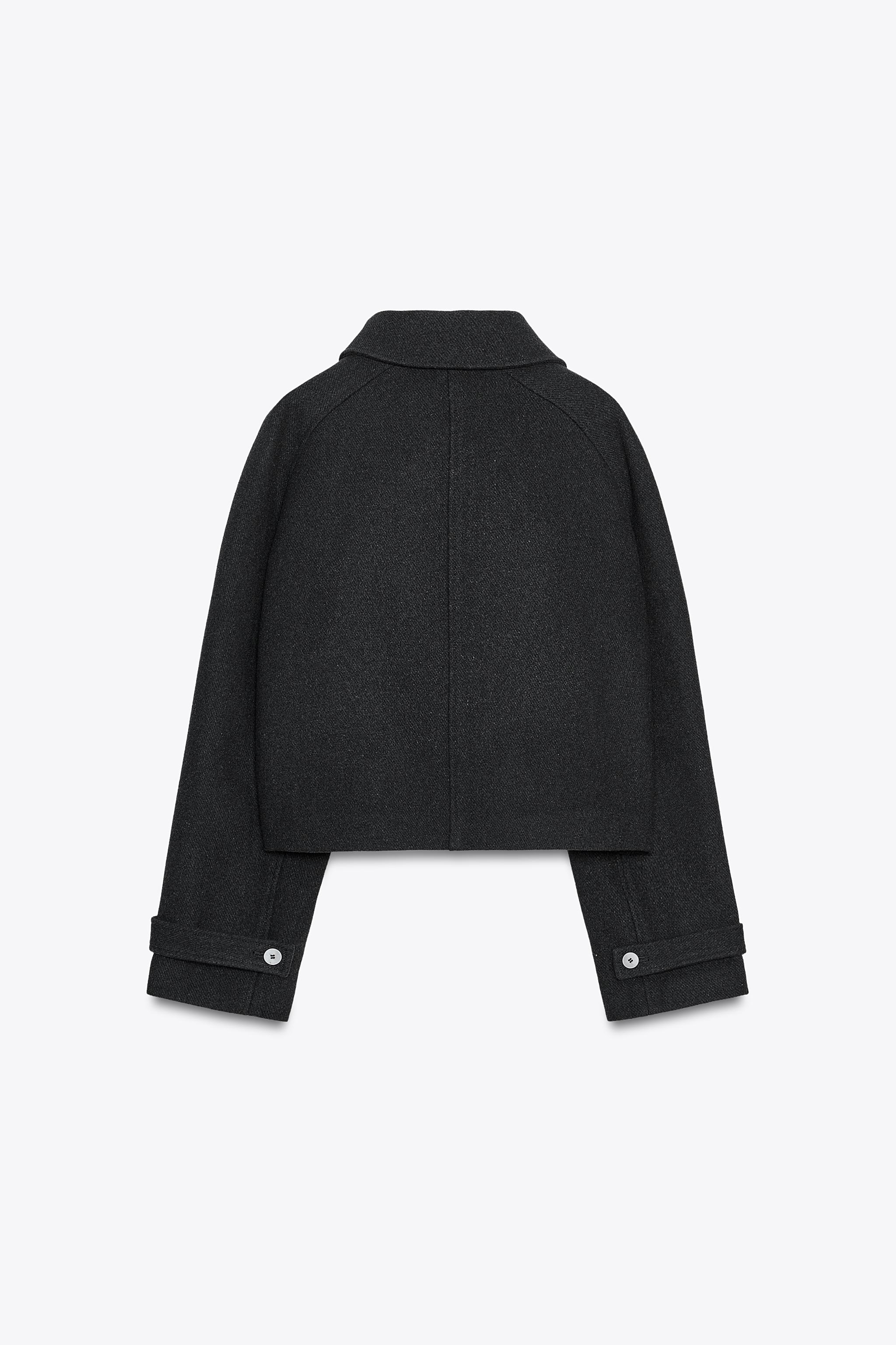 ZW COLLECTION ウールショートコート - エクリュ | ZARA Japan