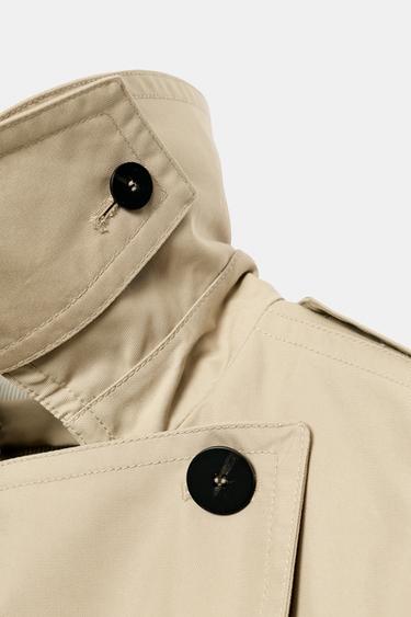 TRENCH COURT À CEINTURE ZW COLLECTION - Beige clair de Zara - Image 3