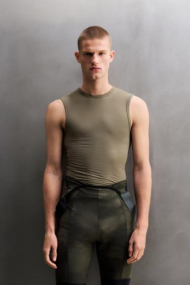 GRAVEL FIRST LAYER TANK T-SHIRT - Taupe grey by Zara