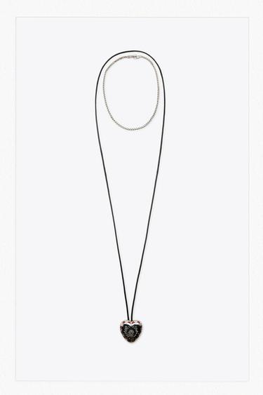 PACK OF HEART NECKLACES - Silver by Zara
