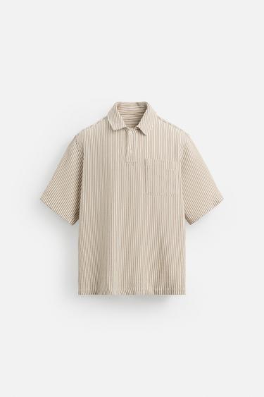 CHEMISE POLO STRUCTURÉE - Marron de Zara - Image 6