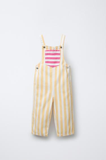 SERGE-LATZHOSE MIT STREIFEN CASA LAWA © X ZARA KIDS - Cremefarben von Zara