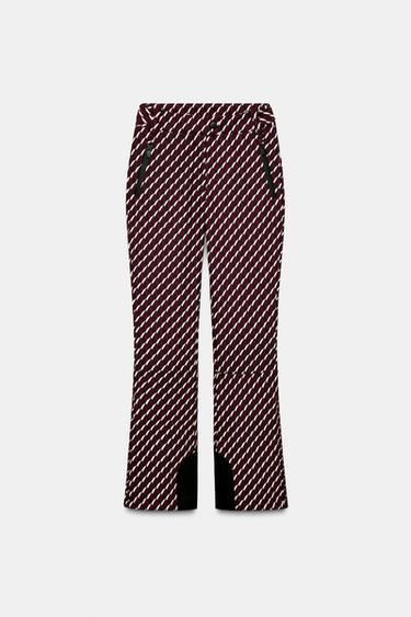 БРЮКИ FLARE WATER RESISTANT WINDPROOF С ТЕХНОЛОГИЕЙ RECCO® — SKI COLLECTION — Бордовый / Цвет небеленого полотна от Zara