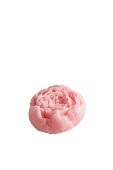 DECORATIVE FLORAL CANDLE - Pink by Zara