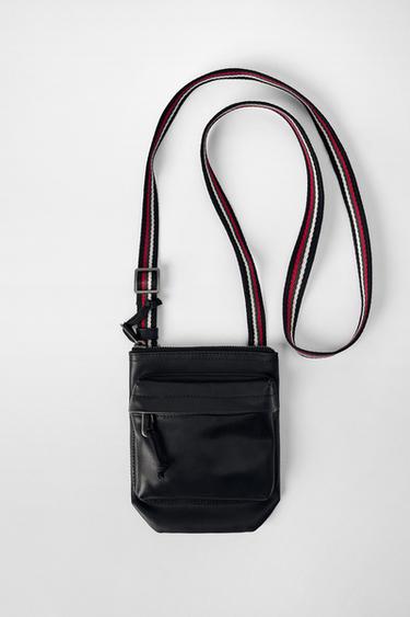 LEATHER CROSSBODY BAG BOBBY GILLESPIE X ZARA - Black by Zara