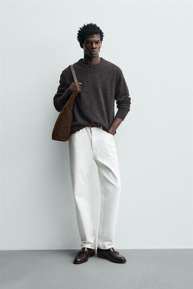 JERSEY 100% LANA BOTONATO - marron-vison de Zara