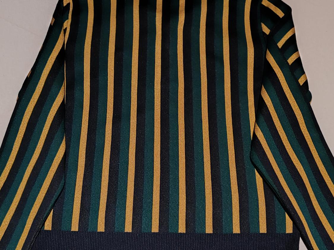 STRIPED POLO KNIT SWEATER - Image 2