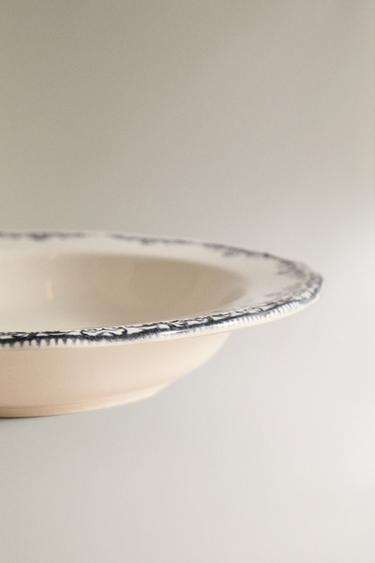 ASSIETTE CREUSE MOTIF POSITIONNÉ - Bleu / Gris de Zara - Image 3