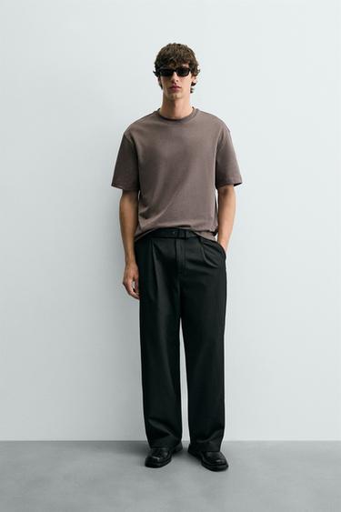 CAMISETA RELAXED FIT - Morado de Zara - Imagen 0