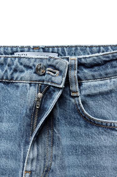 Zara HIGH RISE Z1975 STRAIGHT LEG JEANS - Mid-blue