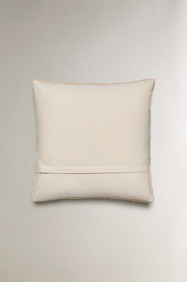 WOOL BLEND CHRISTMAS CUSHION COVER WITH SKIING DOG - Ecru by Zara - Image 2