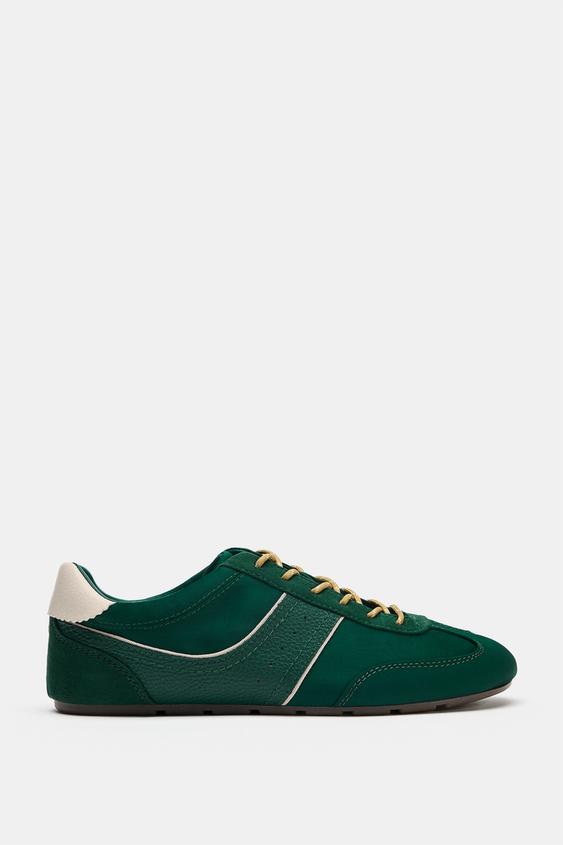 TRAINERS WITH HEEL COUNTER - Green by Zara - Image 0