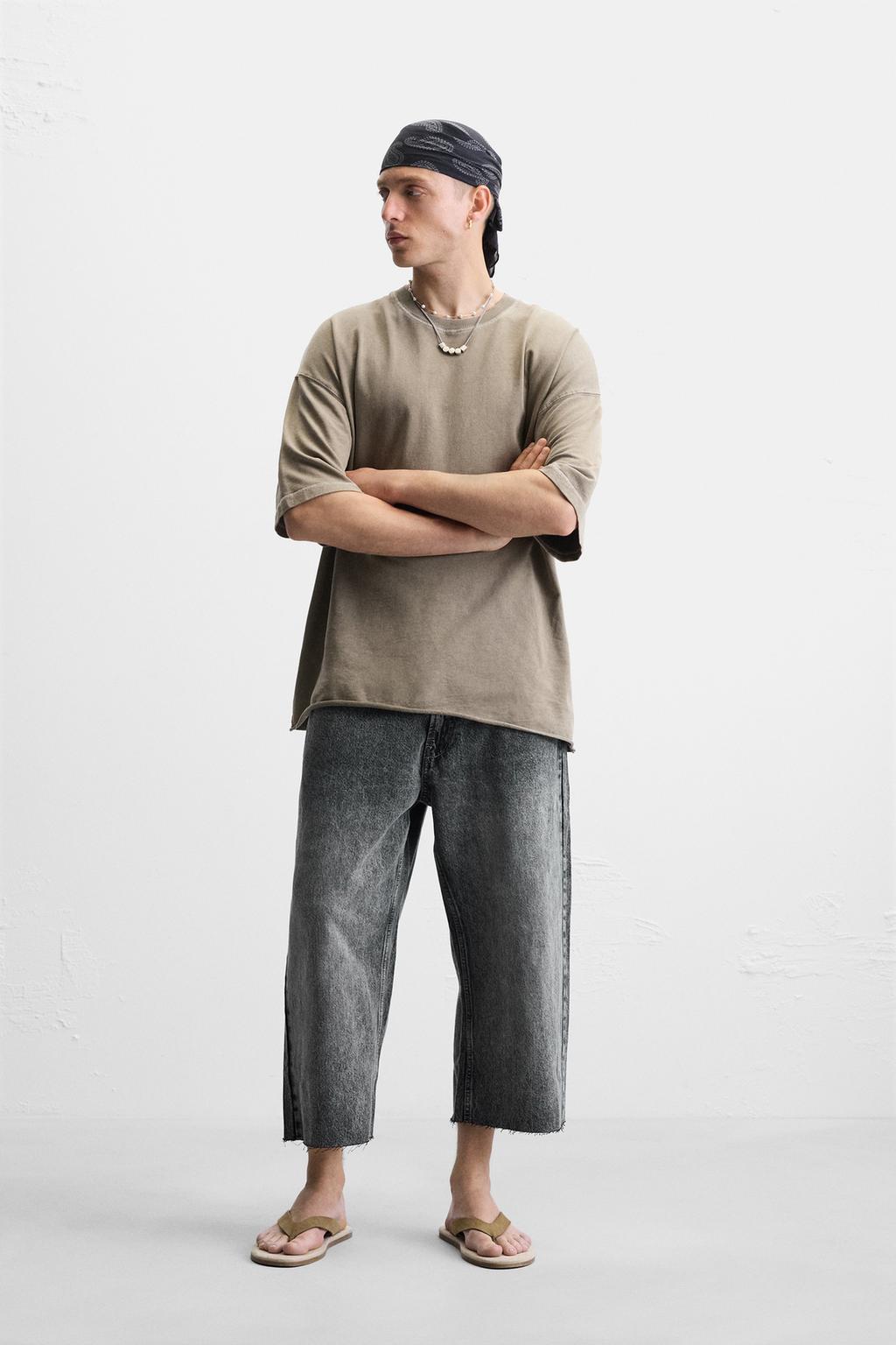 WIDE-LEG CROPPED JEANS