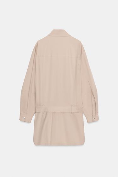 ROBE COURTE À CEINTURE - Sable de Zara - Image 7