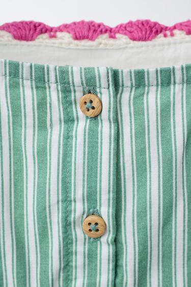 KNIT CROCHET TOP - Green by Zara - Image 3