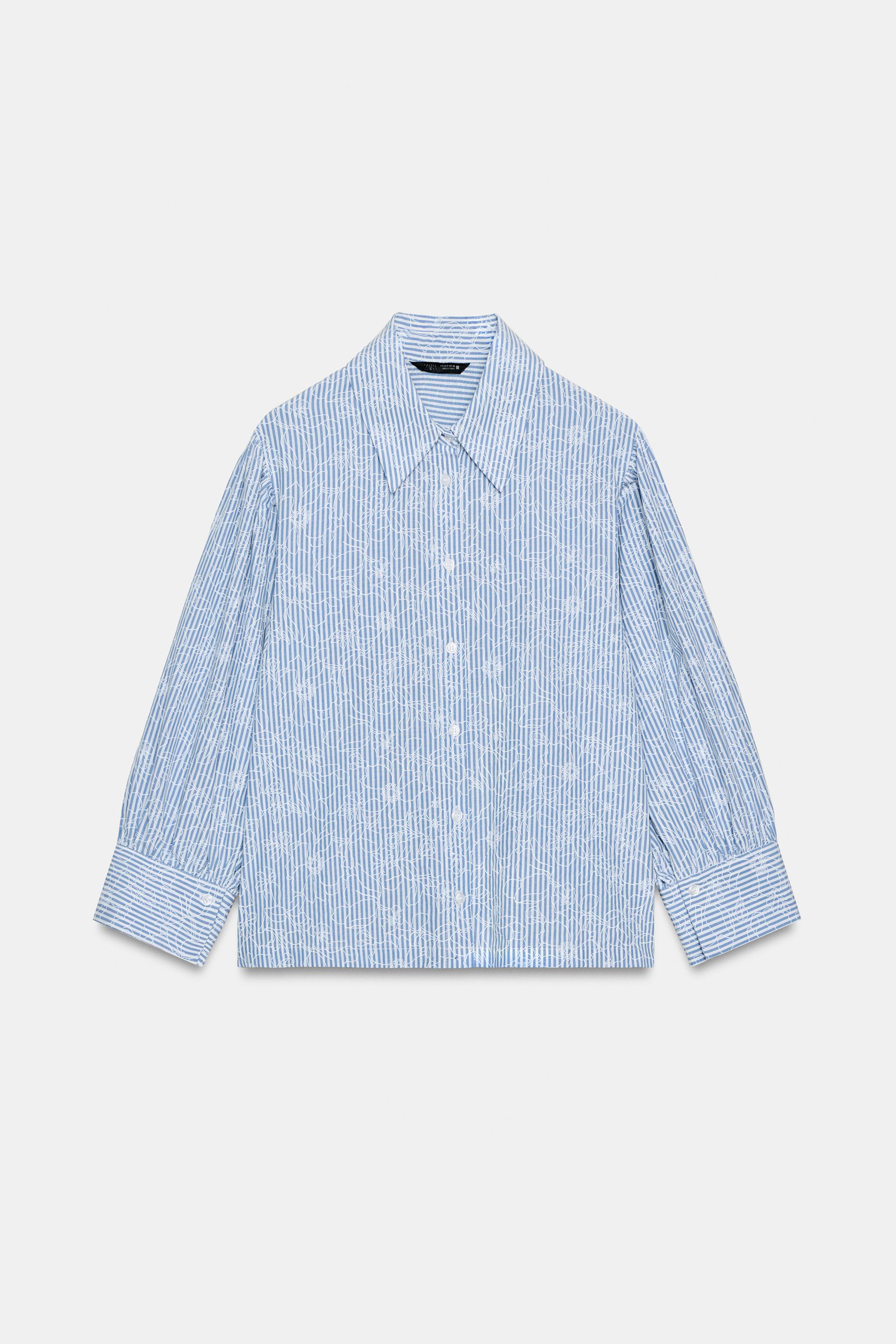 CHEMISE À RAYURES ET IMPRIMÉ FLEURI