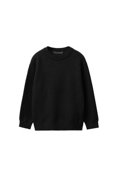 PLAIN KNIT JUMPER - Black by Zara
