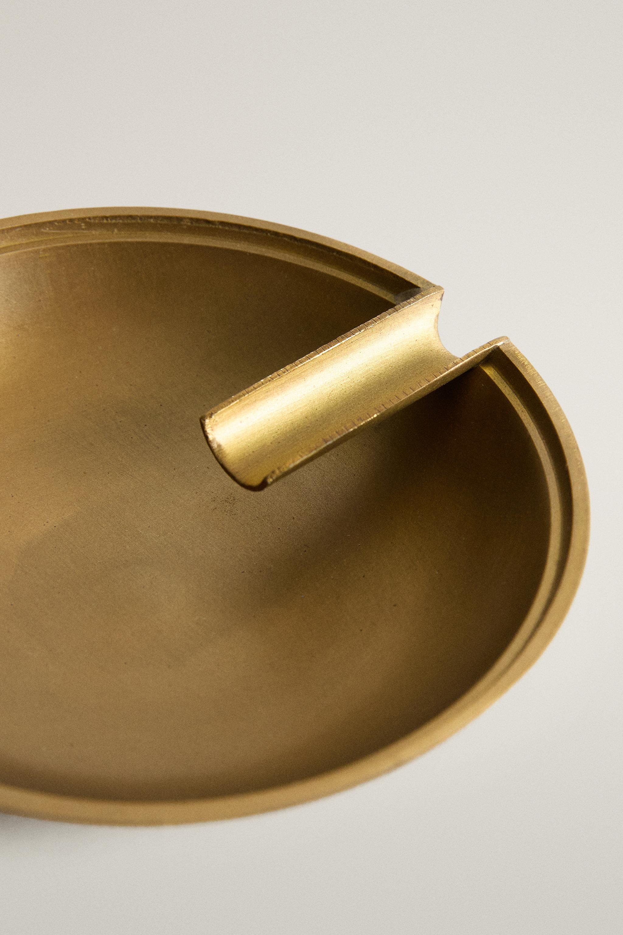 LACQUERED BRASS ASHTRAY