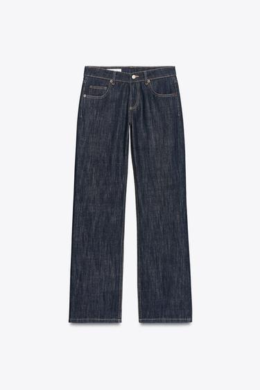 TRF LOW-RISE WIDE-LEG JEANS - Dark indigo by Zara