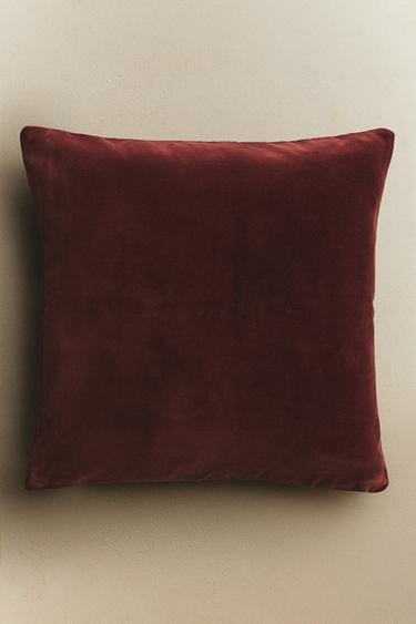 PLAIN VELVET CUSHION COVER - Terracotta by Zara
