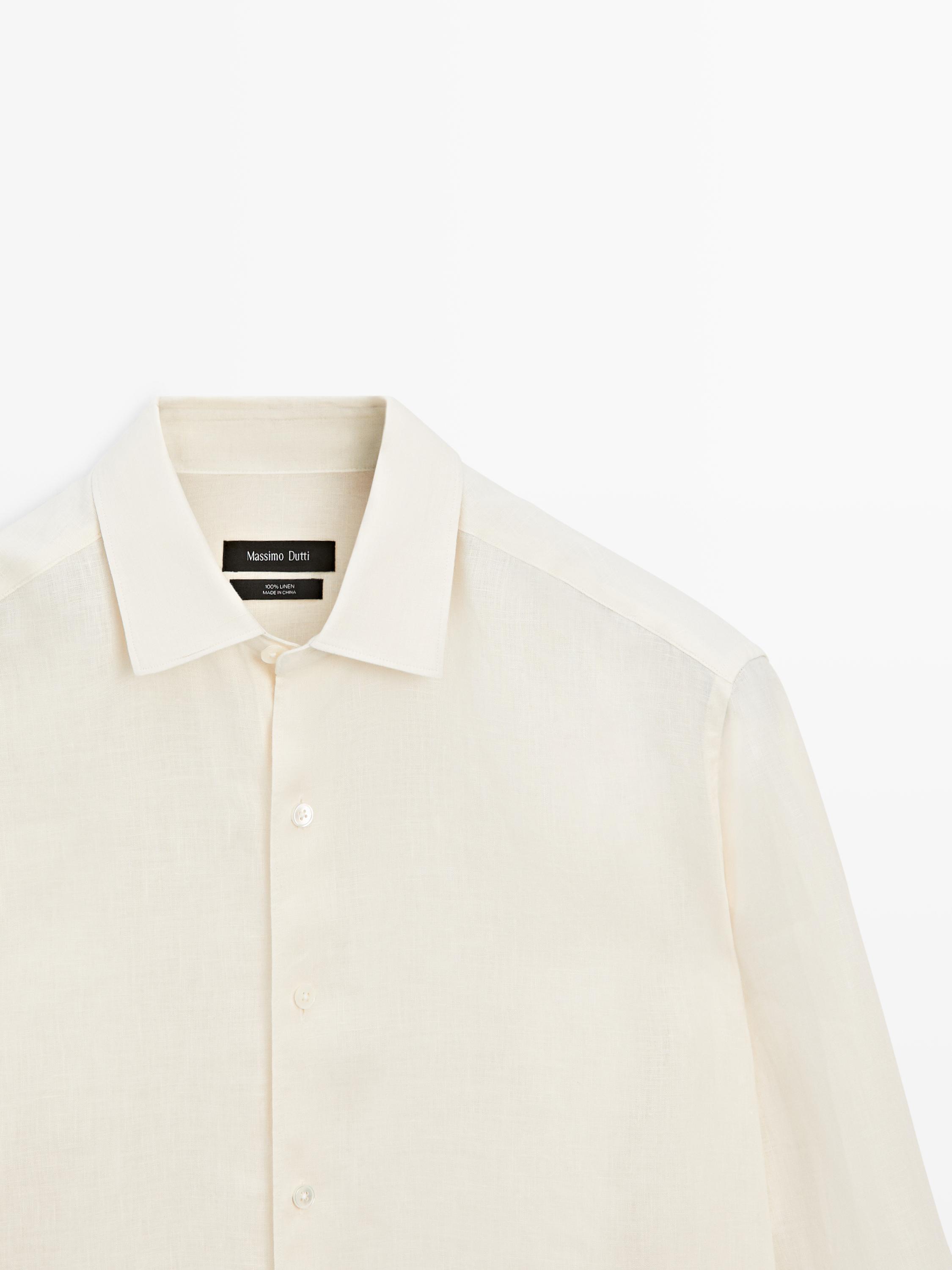 Extra fine regular fit linen shirt
