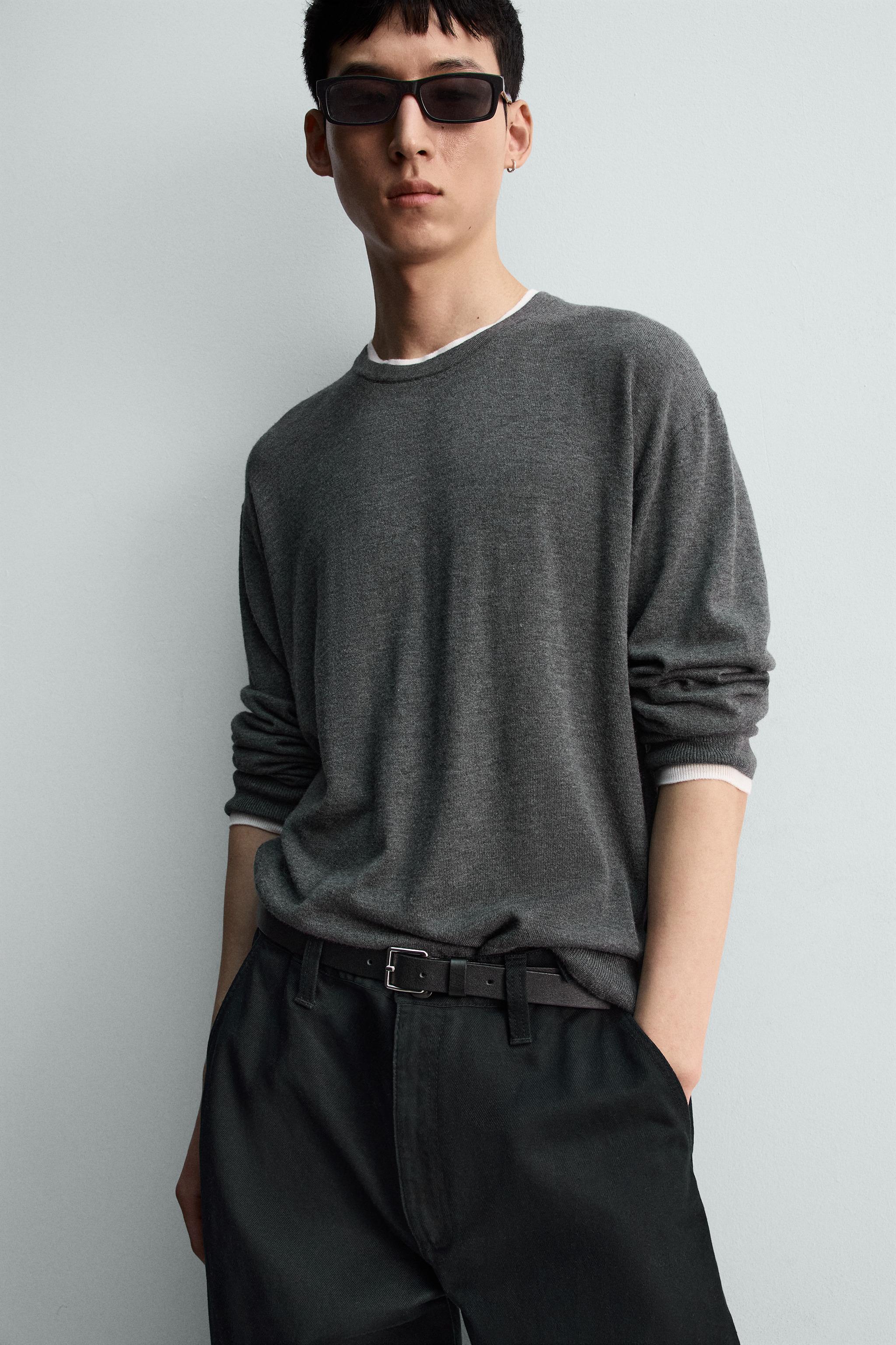 コントラストトリムセーター - ブラウン | ZARA Japan / 日本