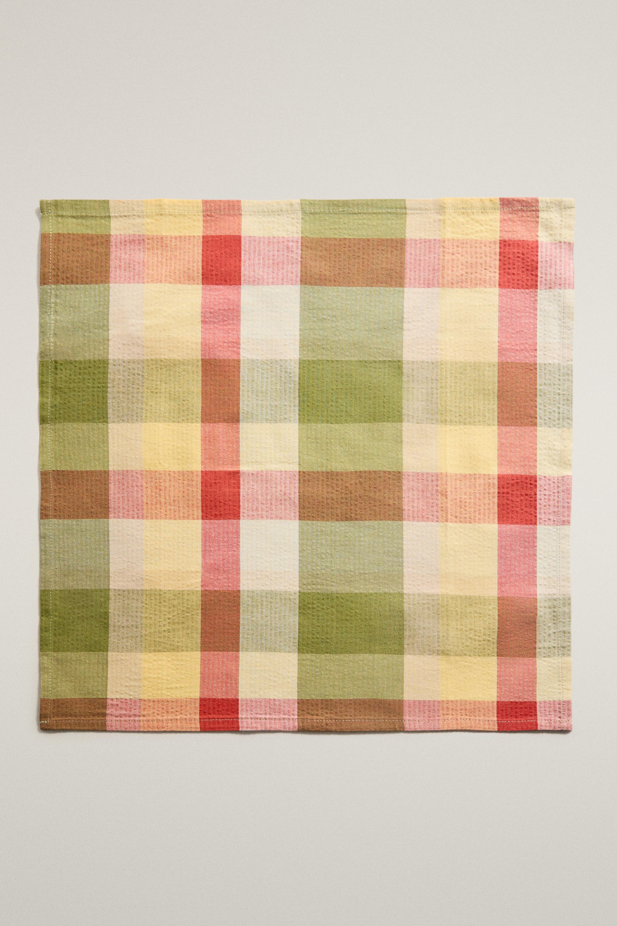 PACK OF CHECK COTTON NAPKINS (PACK OF 2)