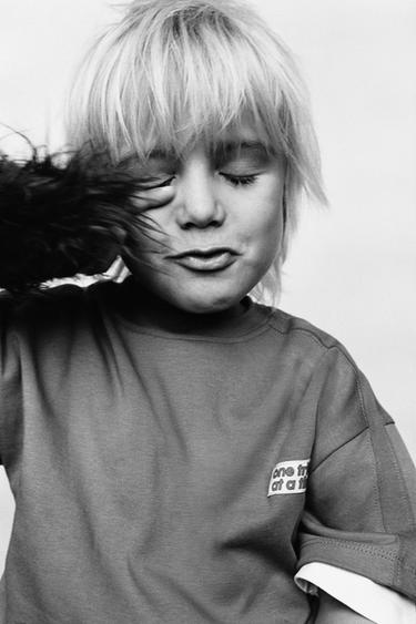 T-SHIRT INTERLOCK AVEC ÉTIQUETTE - Vert de Zara - Image 6