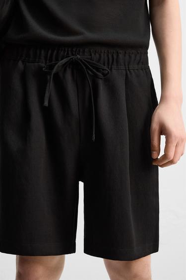 BERMUDA FLUIDE PLIS - Noir de Zara - Image 5