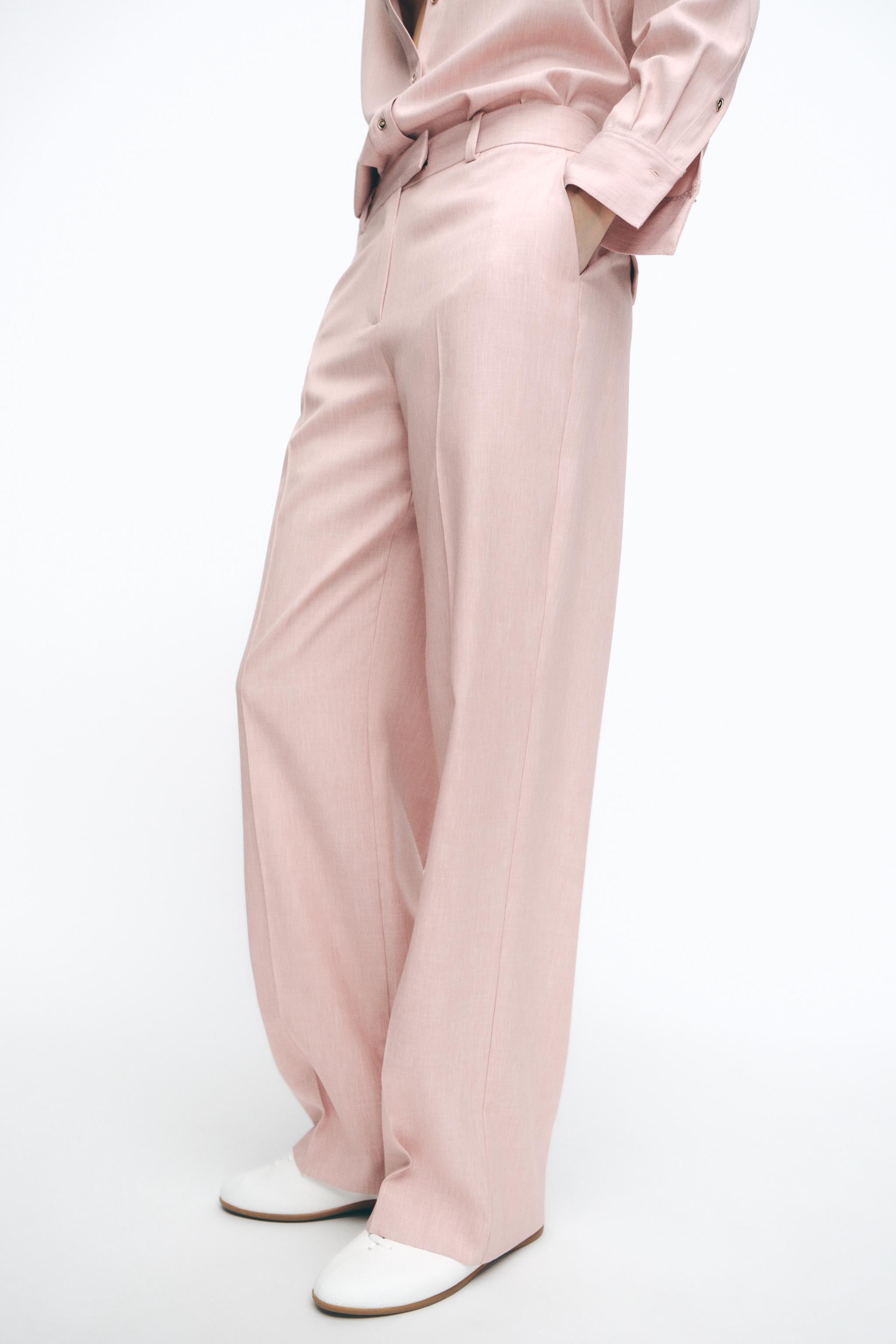 STRAIGHT LEG PANTS - Pink | ZARA United States