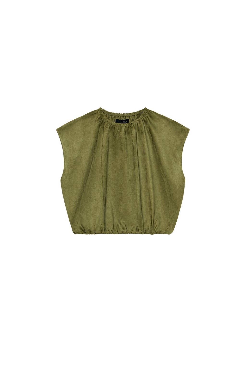 FAUX SUEDE BALLOON TOP - image 3