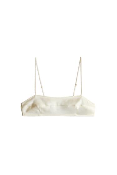 SOUTIEN-GORGE BANDEAU SOIE MURIER - Écru de Zara