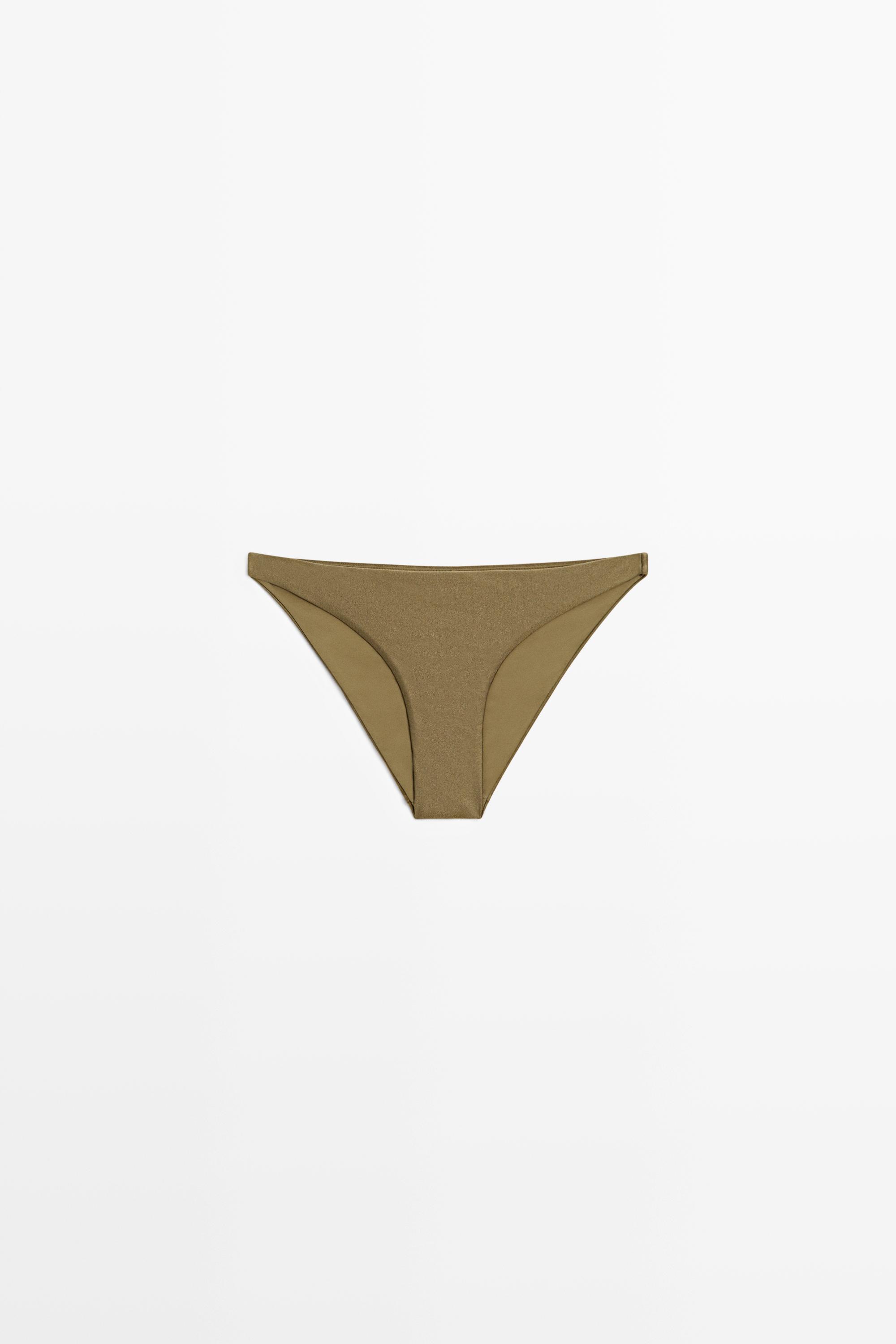 Shimmery bikini bottoms — Khaki