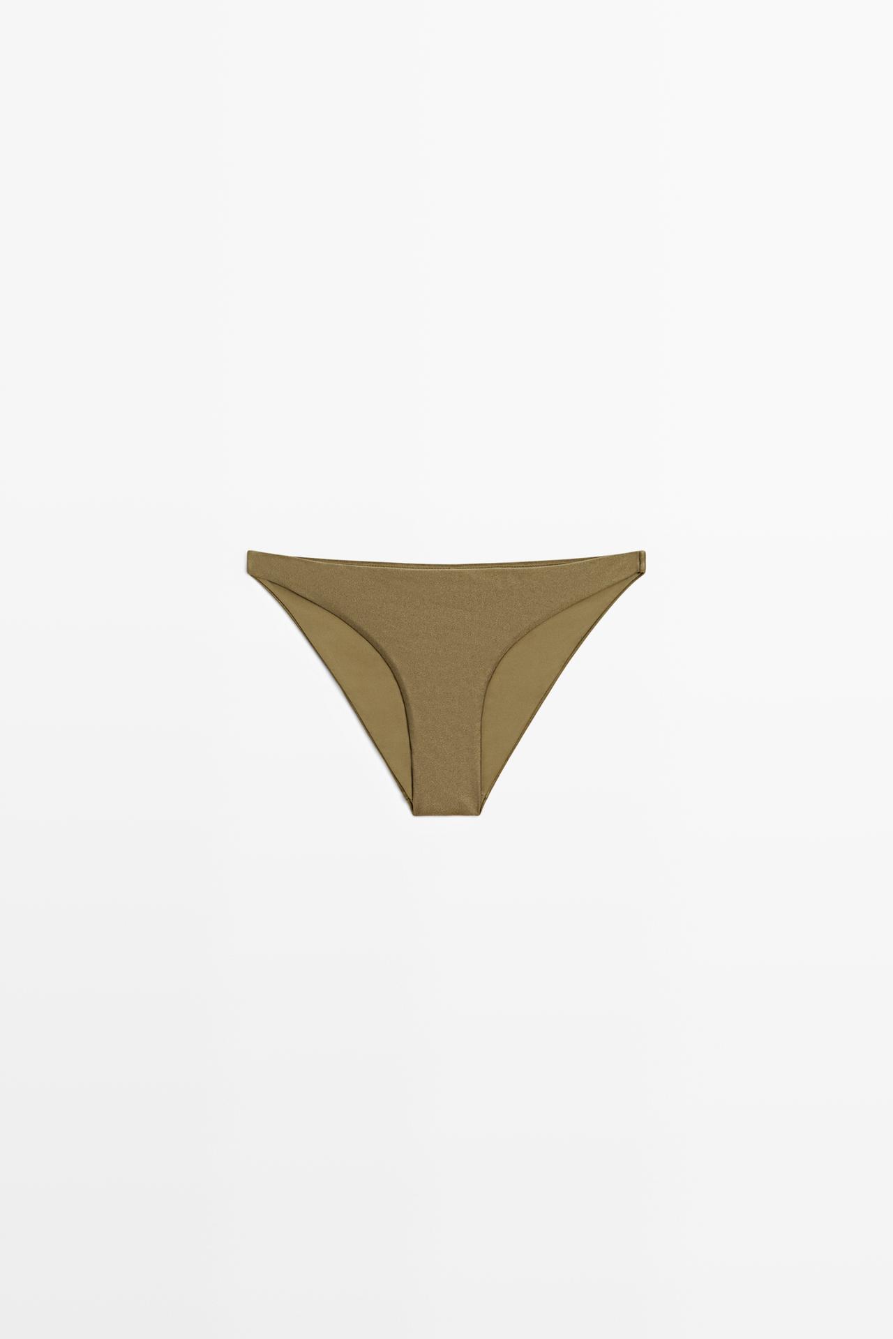 Shimmery bikini bottoms — Khaki