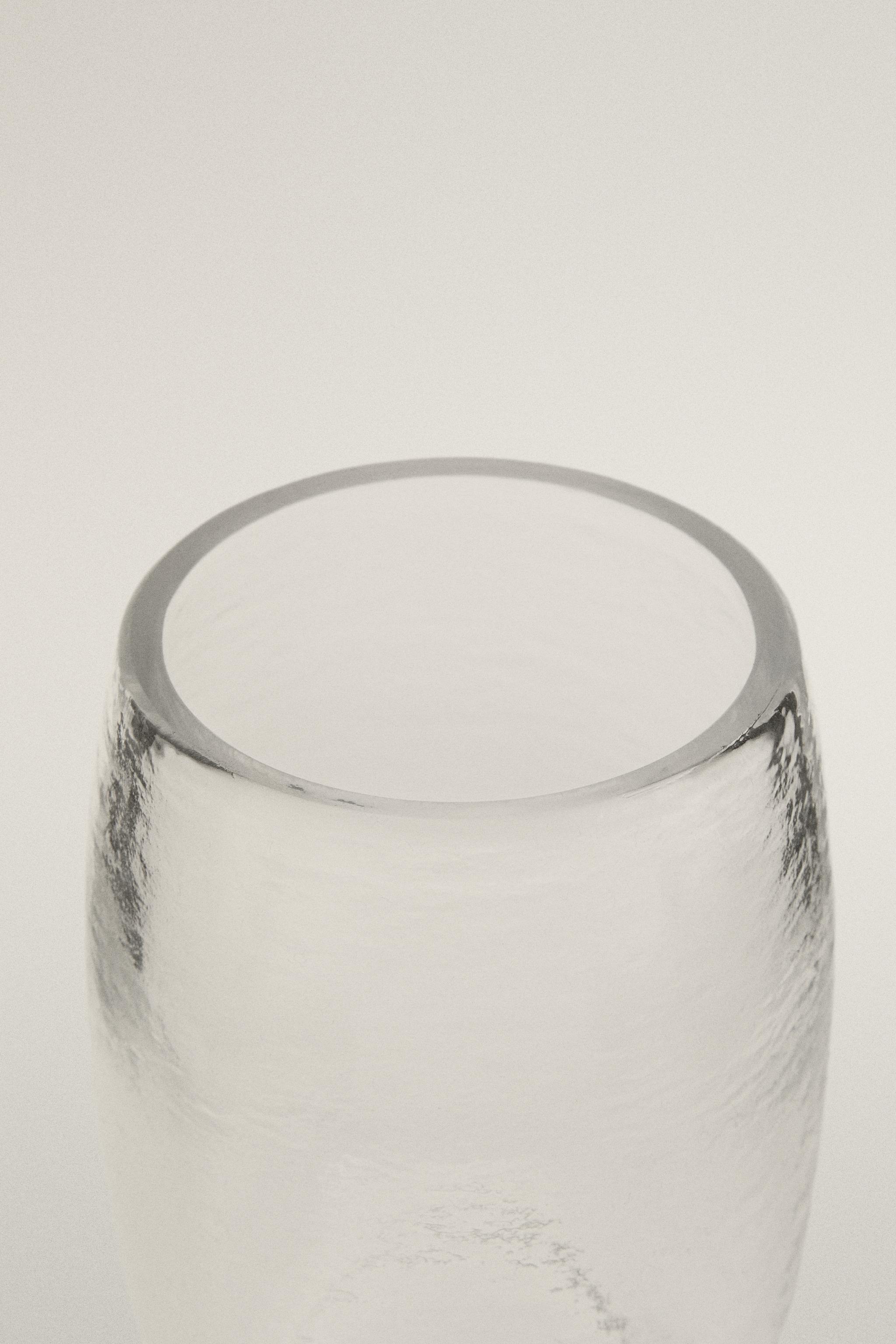 TEXTURED GLASS TOOTHBRUSH TUMBLER