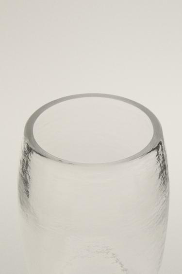 TEXTURED GLASS TOOTHBRUSH TUMBLER — Transparent 2