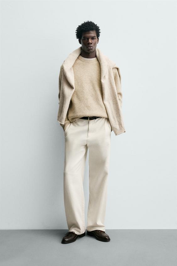 REGULAR FIT WAFFLE TEXTURED JUMPER