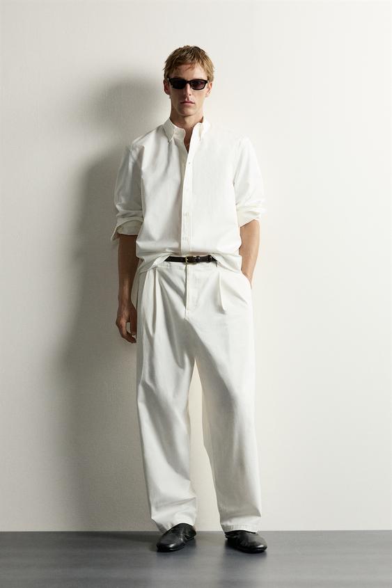 COTTON-LYOCELL REGULAR FIT SHIRT - White de Zara - Imagen 0