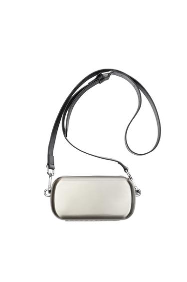 METALLIC MINI CROSSBODY BOX BAG