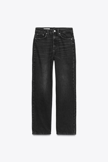 JEANS TRF MOM FIT TIRO ALTO - Negro de Zara