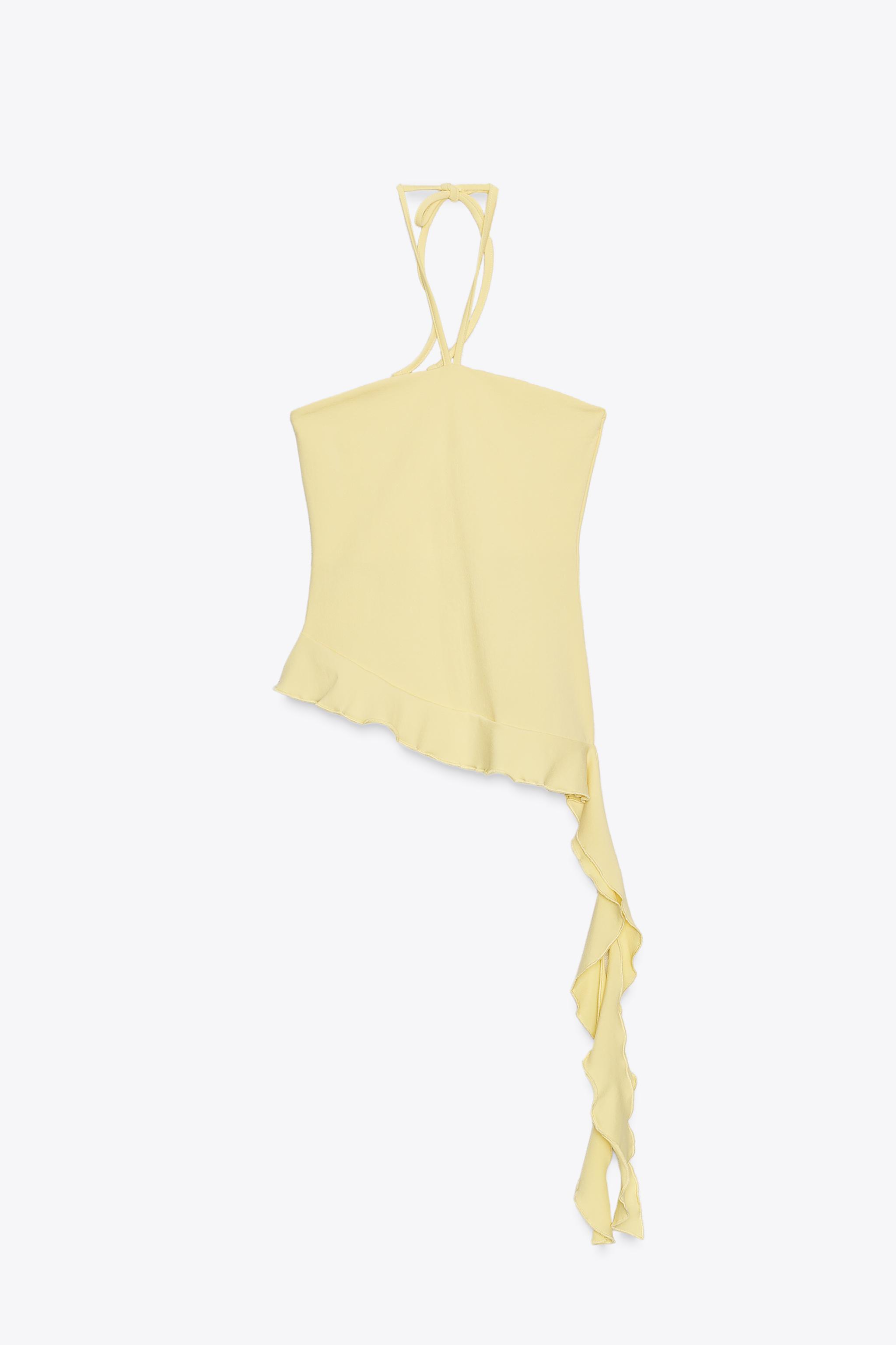りら ZARA FW23 CROSSOVER STRAPS V-NECK MIDI PRINTED DRESS WITH