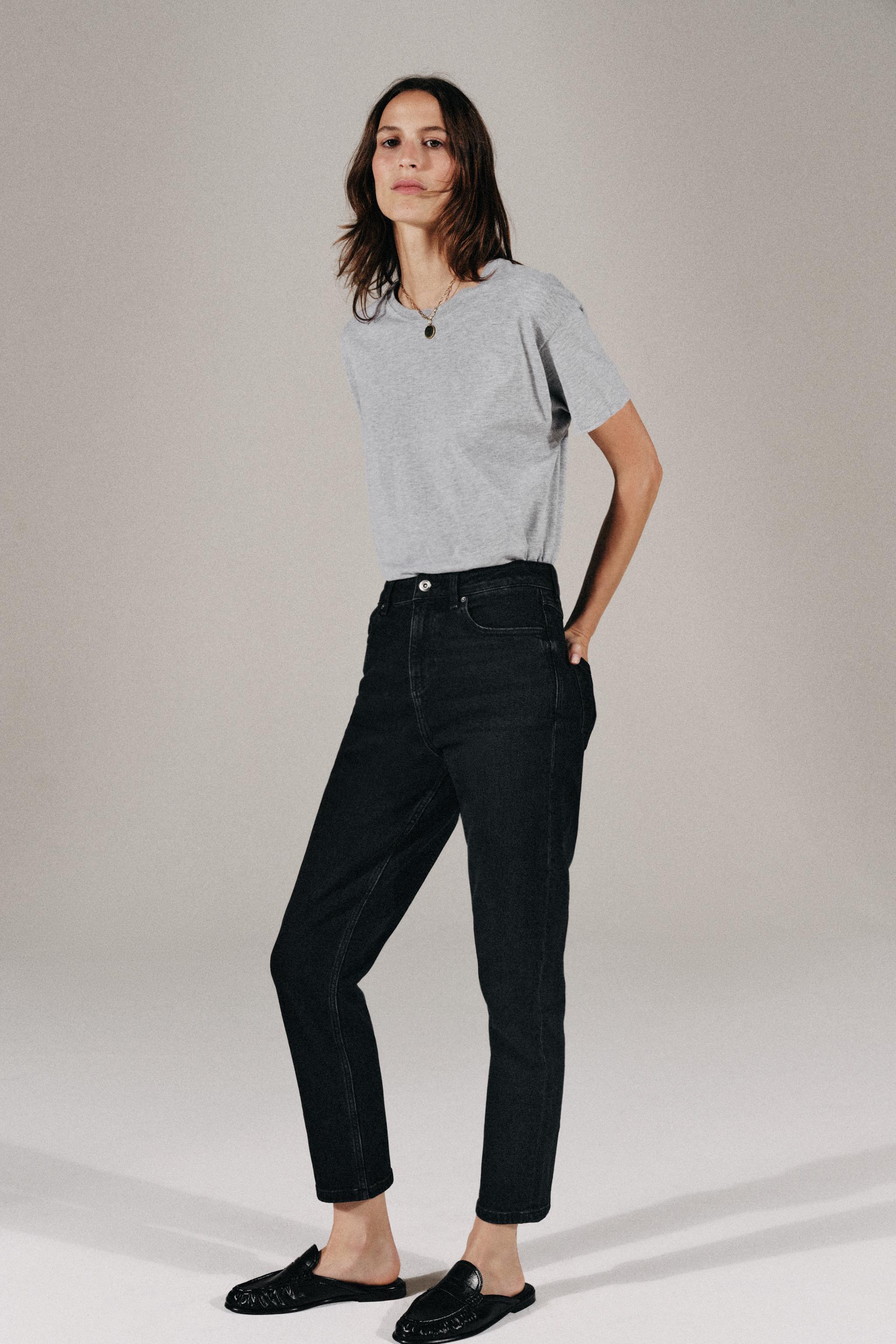 Zara BİSİKLET YAKA T-SHIRT görsel 4