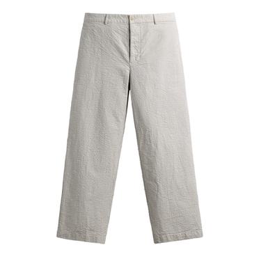 STRAIGHT-LEG SEERSUCKER TROUSERS - striped by Zara