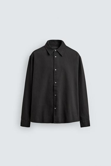 CAMISA DENIM COLOR - Marrón de Zara