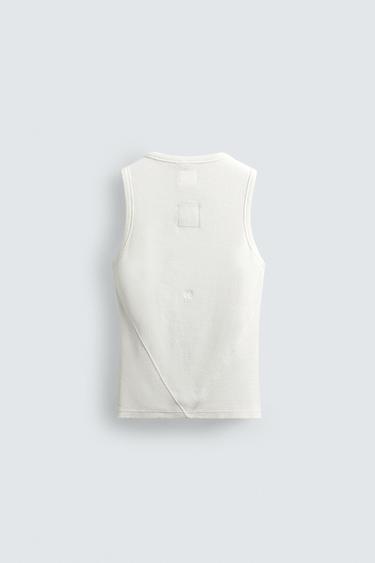 TANK T-SHIRT X SR_A - Oyster-white by Zara - Image 7