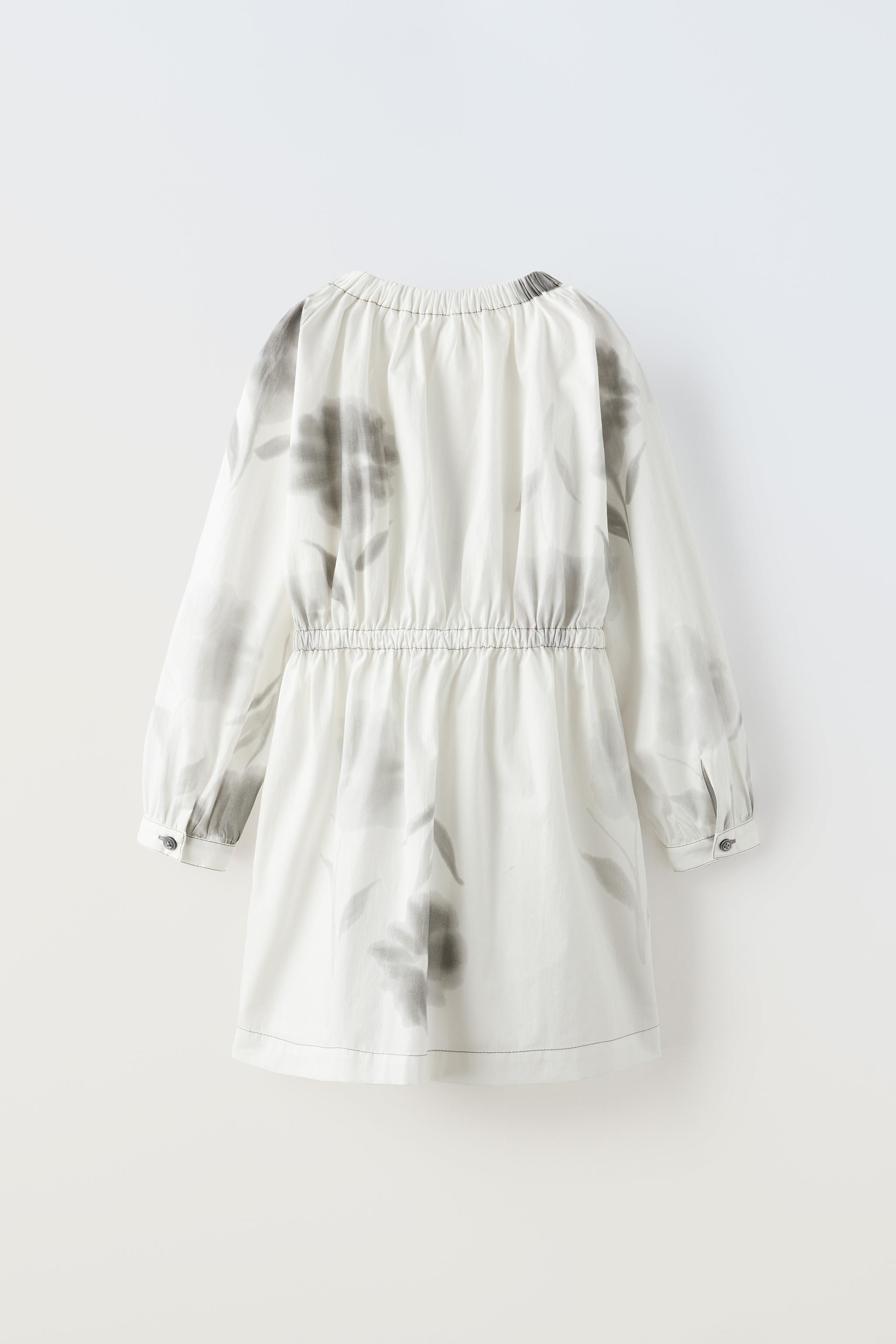 Zara white outlet cotton dress